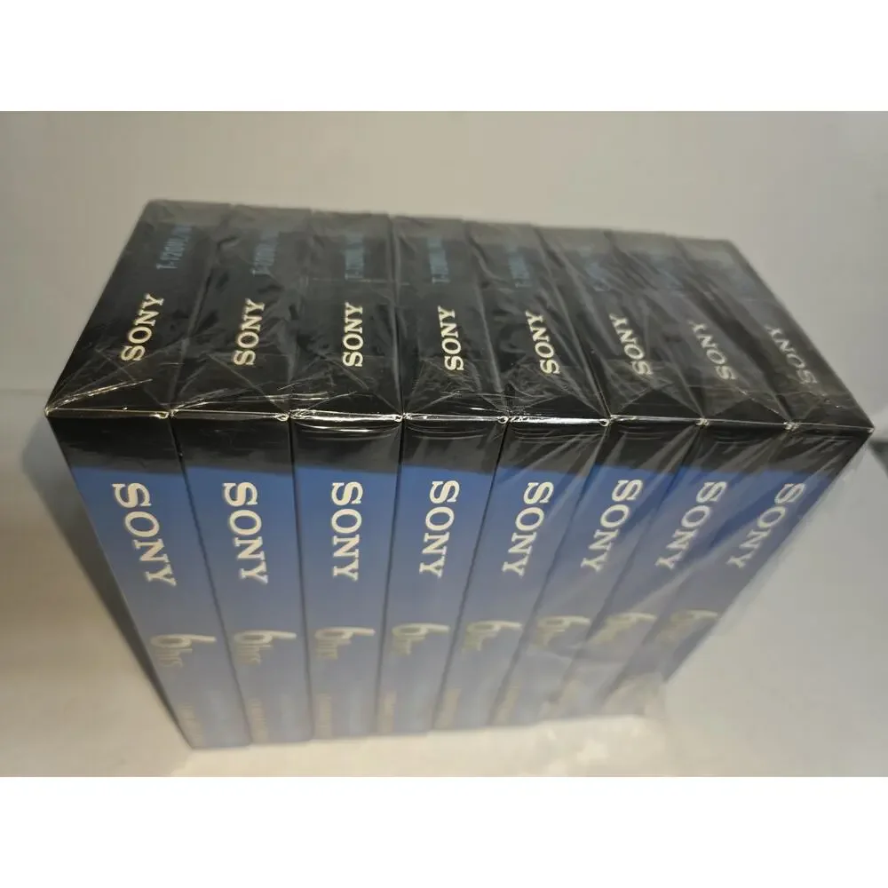 Sony VHS T-120 VL Standard Grade VHS Blank Tapes 8 Pack Factory Sealed 6 Hrs